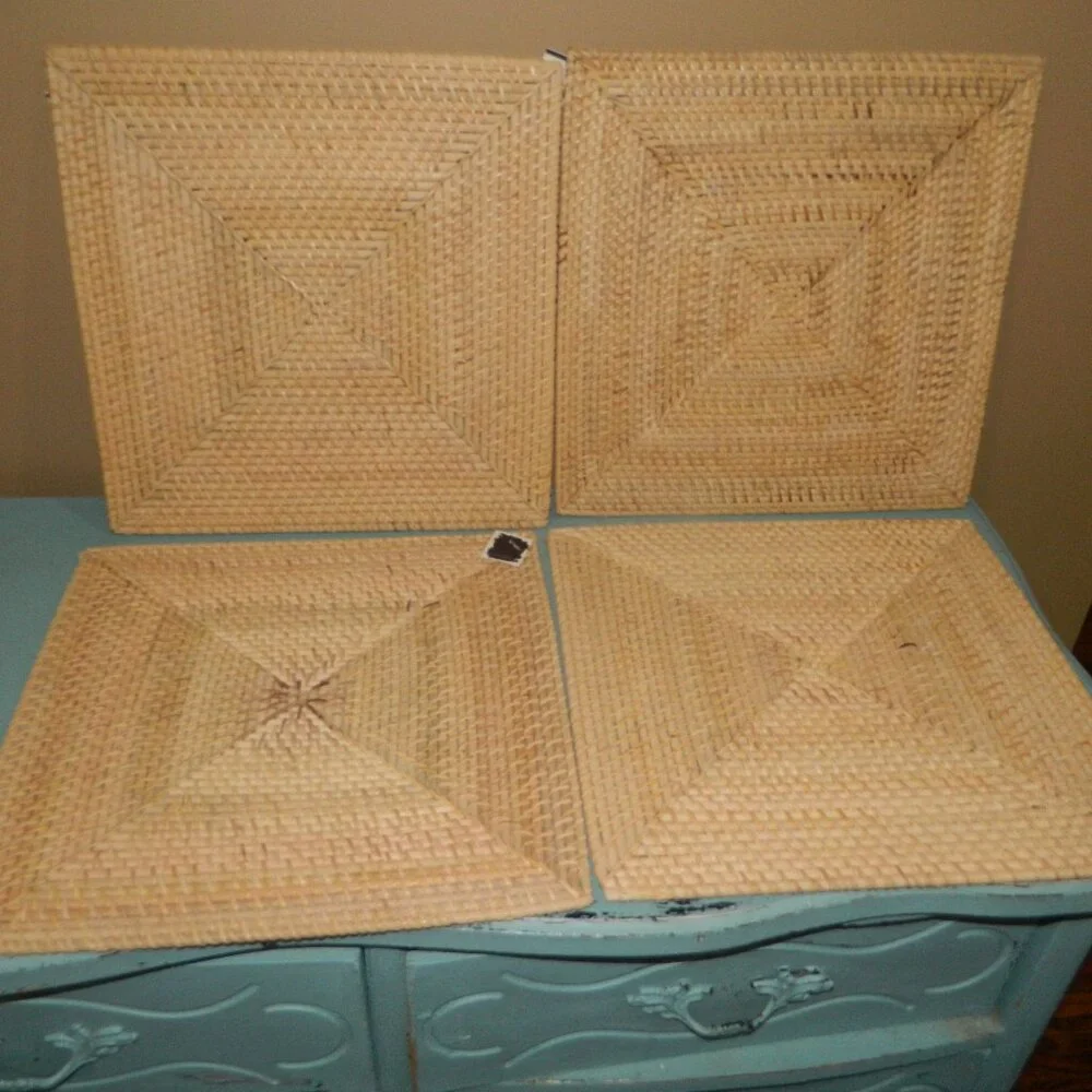 Williams Sonoma Set of 4 Light Woven Square Placemat